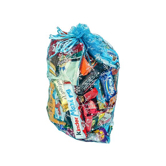 Сладкий новогодний подарок Мешочек Снежинки (Стандарт)