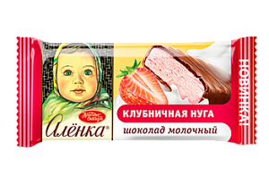 Шоколад Аленка молочный с начинкой с клубничной нугой 20 гр